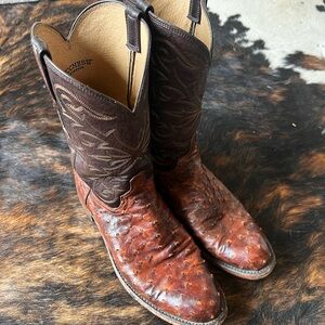 Lucchese Hudson Ostrich Men’s Cowboy Boots
